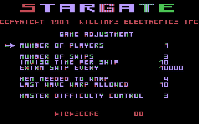 Stargate (1984) (Atari) Screenshot